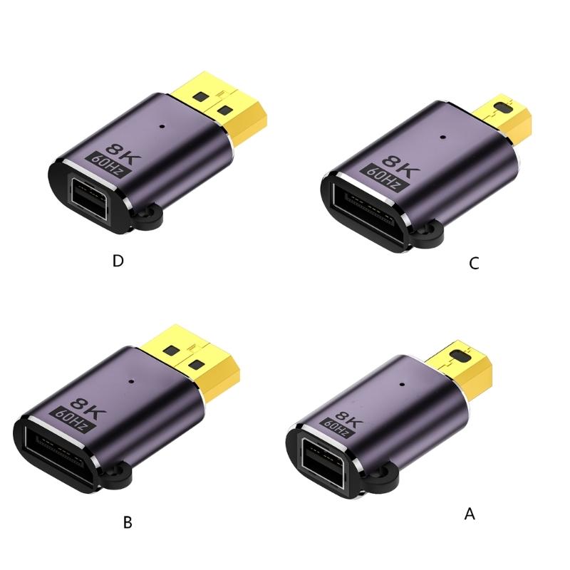 Multiple Choice Mini  Adapter Mini  Converters Aluminum Support 8K60Hz,4K120Hz 7680x4320P