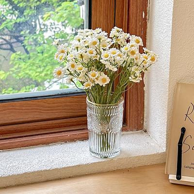 Chamomile Small Daisies Artificial Flowers Fake Flowers Living Room Floral Decoration Table Top Dried Flowers Decoration Photo Bouquet