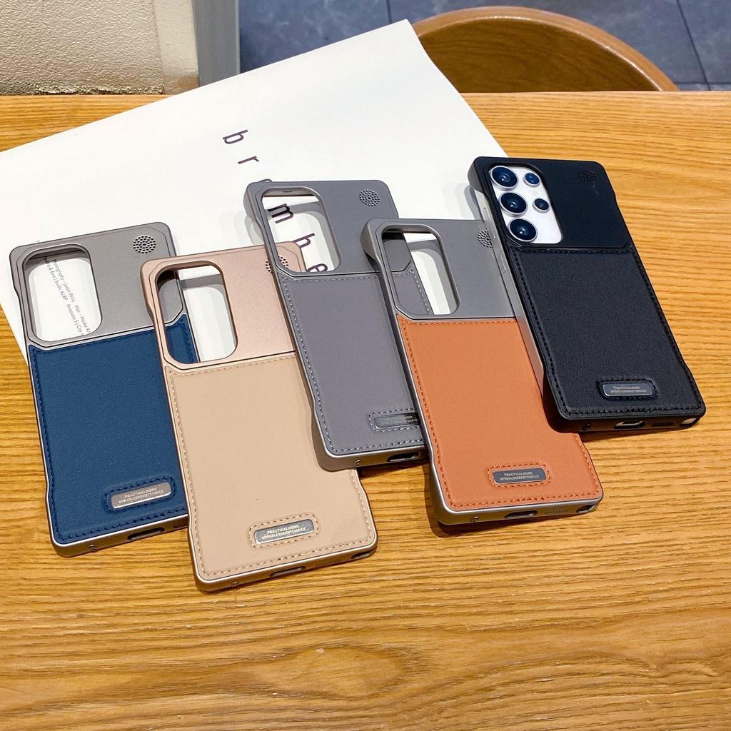 Suitable for Samsung S25ULTRA Leather Aromatherapy Mobile Phone Case Magnetic Frameless S24ultra Anti Fall Case New