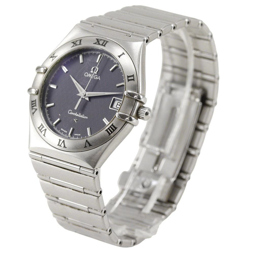 Omega Constellation Watches 1512.40 NavyDial Stainless Steel Quartz Analog Display Mens Used