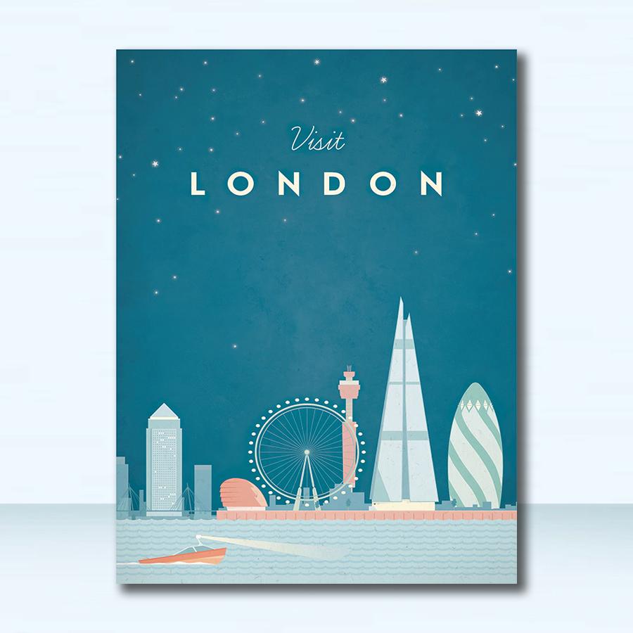 

Живопись Настенные рисунки и принты Картины Для Декора Гостиной Знаменитые Мировые Путешествия Лондонская Серия Достопримечательности Холст