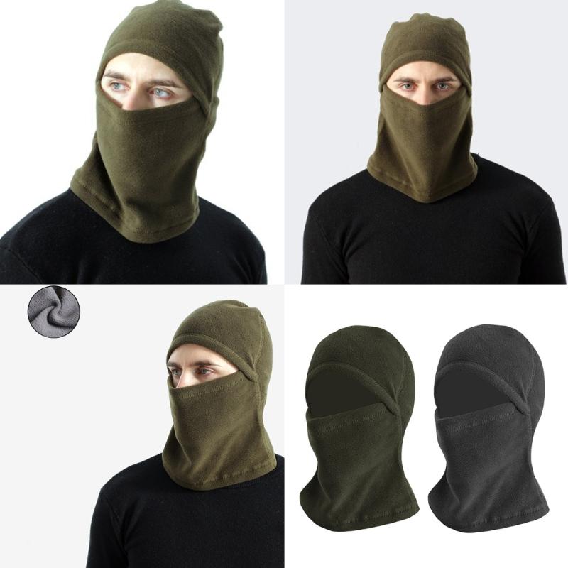 Outdoor Cycling Head Cover Ski Mask Hiking Scarves Windproof Fleece Balaclava Hat Full Face Mask Hooded Neck Warmer