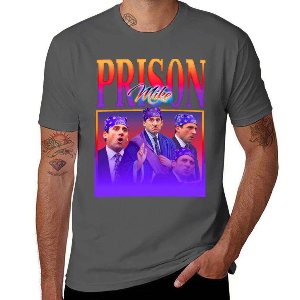The Office Prison Mike Tshirt Basic Solid Tee For Daily Use Tshirt