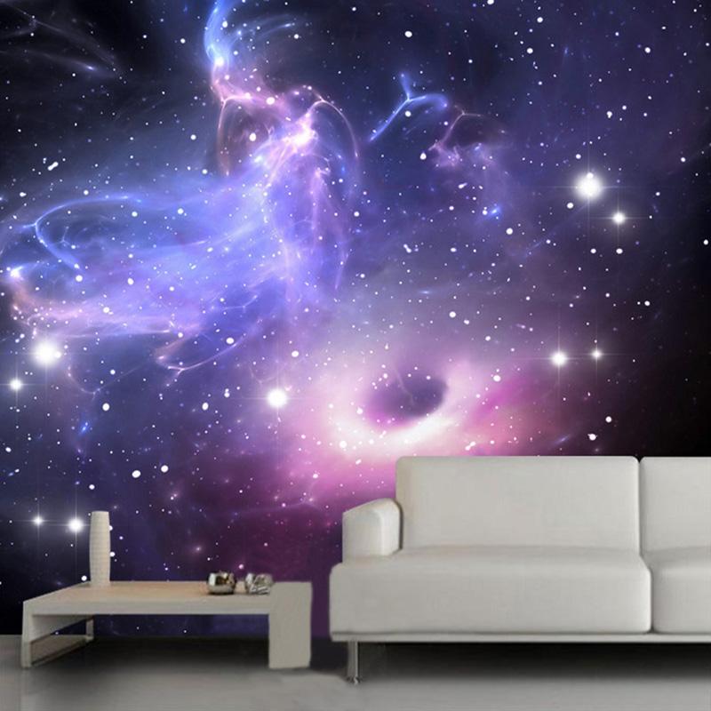 3D Wall Mural Modern Starry Sky Galaxy Mural Wallpaper Bedroom Living Room Restaurant Wall Paper For Walls