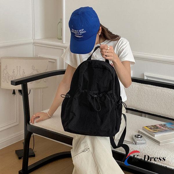 String Pocket Daily Bag Nylon Washed Waterproof Carry-All Backpack