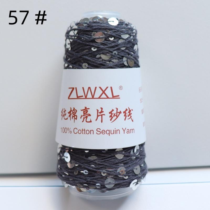 1000g /3200M 100% Cotton Yarn 6mm+3mm Special Sequin Yarn DIY Knitted Garment Accessories Rag Doll Knitting Yarn