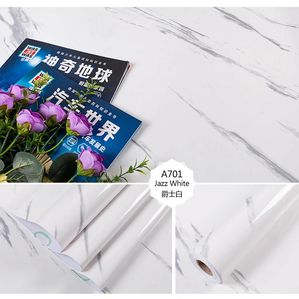 Self Adhesive Wallpaper Marble Pattern Kitchen Waterproof Oil Resistant Dirt Resistant Stickers Furniture Renovation Wallpapers