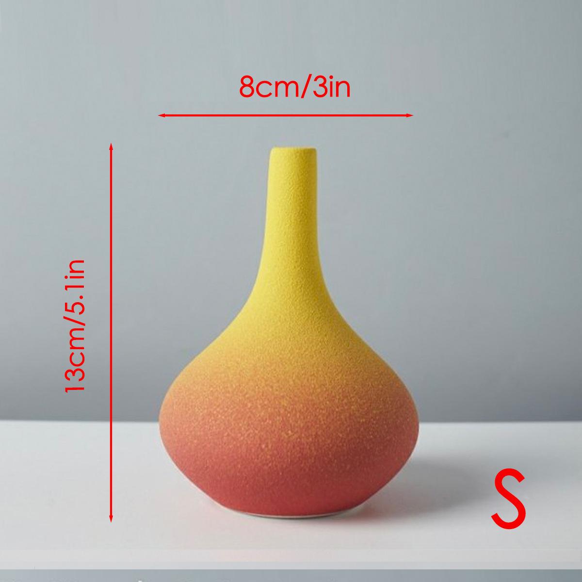 

Modern Minimalist Ceramic Vase Frosted Matte Finish Home Decor for Living Room TV Cabinet Office Desk