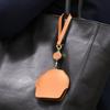 Extendable Reading Magnifying Glass Easy-pull Buckle PU Leather Key Chain  Seniors