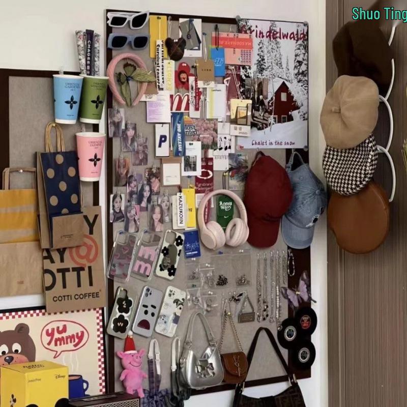 Custom Felt Pinboard Wall Stickers: Self-Adhesive Decoration for Photos and Notes