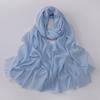 Versatile Solid Bamboo Yarn Scarf Soft Comfortable Autumn Winter Head Wrap For Women