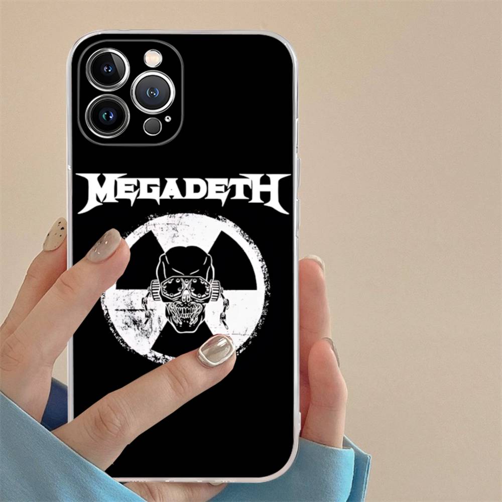 1pc Band M-MegadethS Rock Metal Transparent TPU Phone Case For IPhone 17 11 12 13 14 15 16 Pro Max 16 Plus Cover