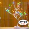 LED Night Light Mini Christmas Tree Copper Wire Garland Lamp For Kids Home Bedroom Decoration Decor Fairy Light USB powered