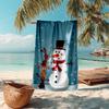 Ultra-Soft Beach Towel with Christmas Snowman Theme,Ideal for Pool - Camping, Diving - Perfect Travel Essential, Vibrant Beach Towel.