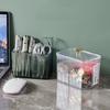 Acrylic Cosmetic Storage Boxes, Cotton Swabs, Makeup Pads, Desktop Storage Boxes with Lids, Transparent Divider Storage Boxes