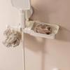 Suction Cup Shower Head Holder with Soap Storage Box Adjustable Handheld Sprayer Support Wall Mounted Sprayer Fixed Base