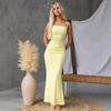 European and American Style Summer New Women's Clothing Sexy Halter Cross Strap Low Waist Hip Wrap Long Dress