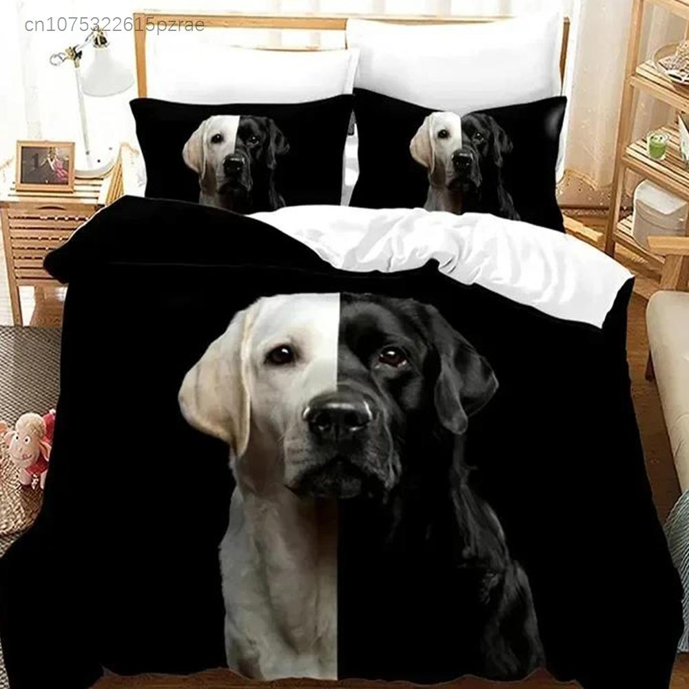 Cute Dog Lovely Puppy Pet Bedding Set 3D Printed Suitable For Bedroom Duvet Cover Set With Pillowcases Kids Home Textile