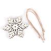 24 Wooden Snowflake Decorations Christmas Tree Hanging Decoration Snowflake Shape Decoration Hollow Hanging Decoration