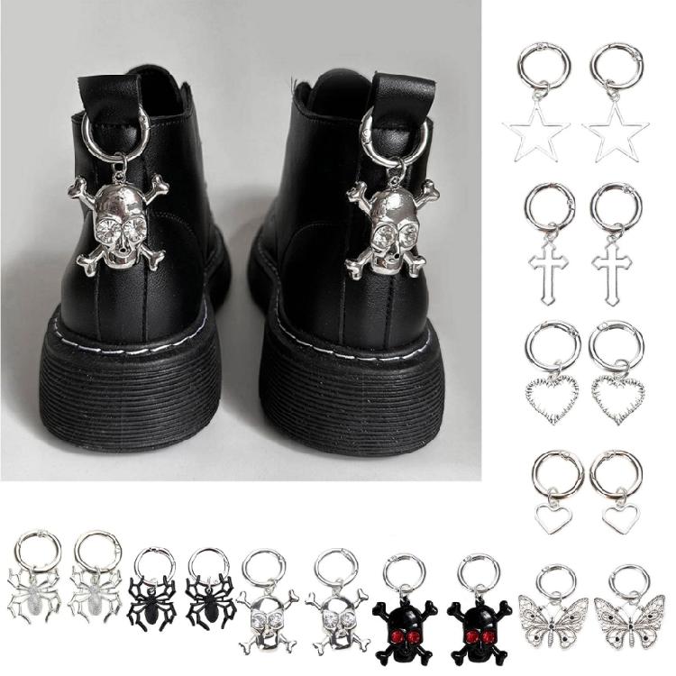 Pack of 2 Stylish Punk Shoe Buckles Adornments Unique Accessories for a Fashionable Look Shoe Buckles with Punk Styles