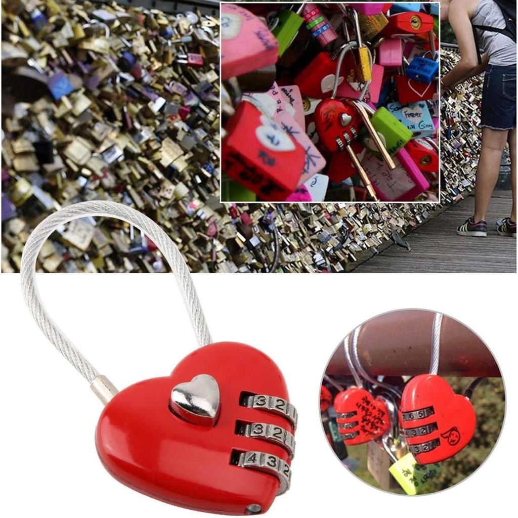 Creative Heart-Shaped Password Love Lock - Double Heart Design for Gift or Wedding