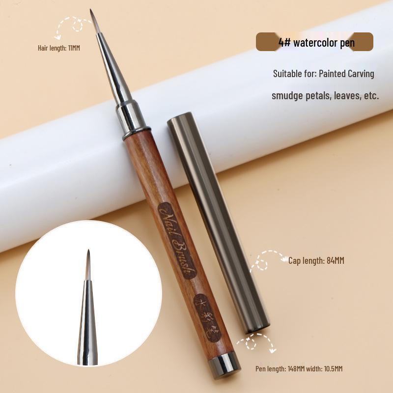 

Набор ручек для нейл-арта из японского сандалового дерева: Треугольные, круглые и плоские головки для рисования, фототерапии, цветочного дизайна, линейного рисунка, градиента и кружева.