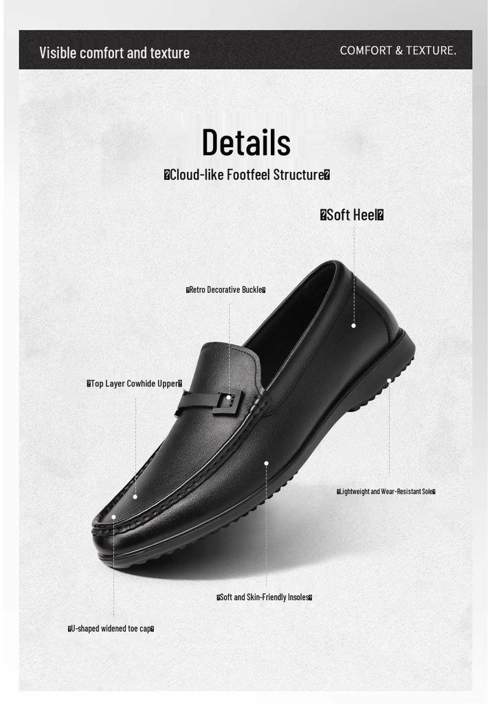 Red Dragonfly 2025 Men's Genuine Leather Slip-on Moccasins - Autumn Collection