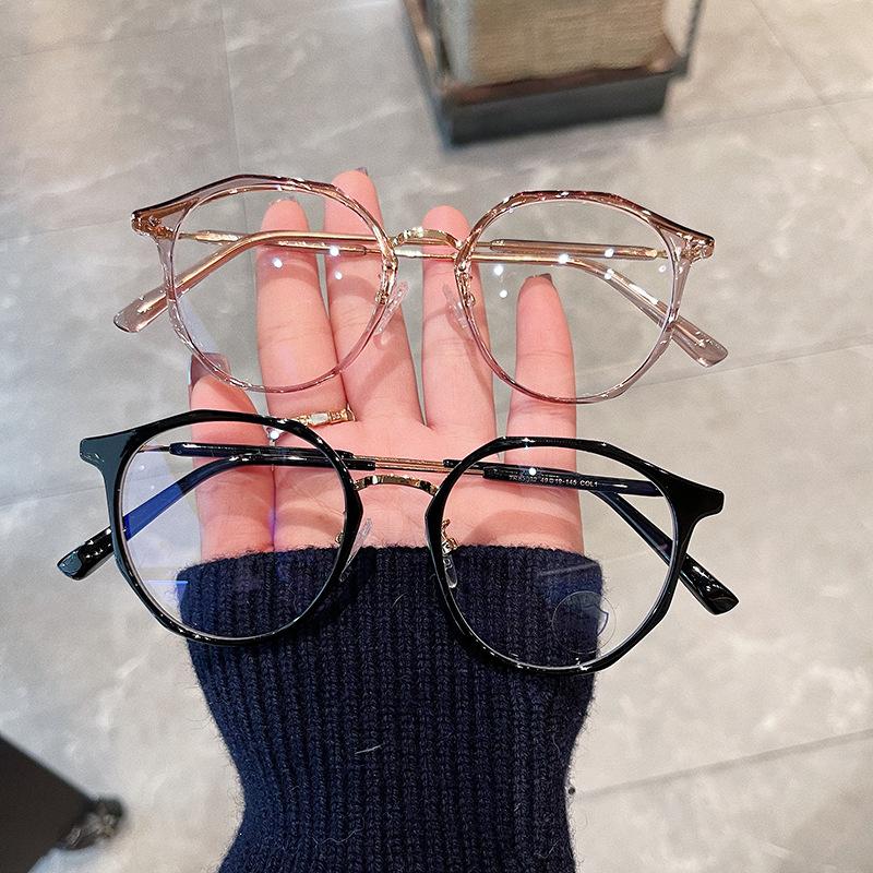 TR90 Women Glasses Frame Polygon Anti Blue Light Korean Stylish Eyeglass Frame for Women Lightweight Durable