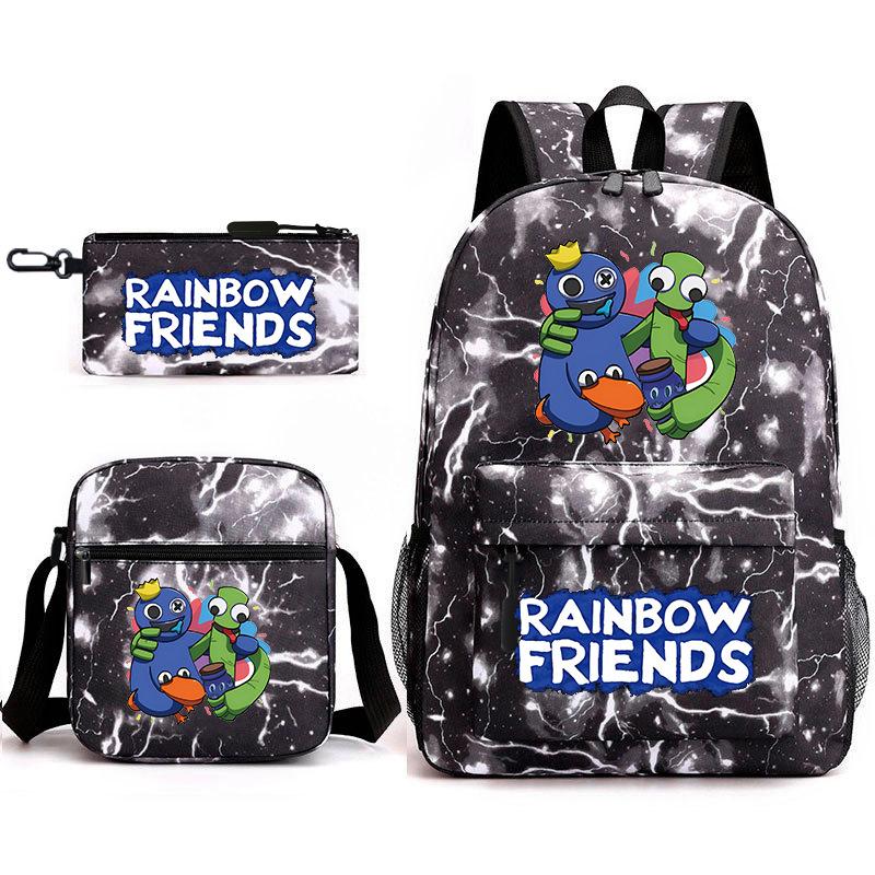

Rainbow Friends Rainbow Friends Game Backpack Elementary School Star School Bag Three-piece Set 17 inch backpack