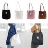 Large Capacity Canvas Tote Bag Fashion Corduroy Shoulder Shopper High Quality Handbag for Women Girls Daily Use