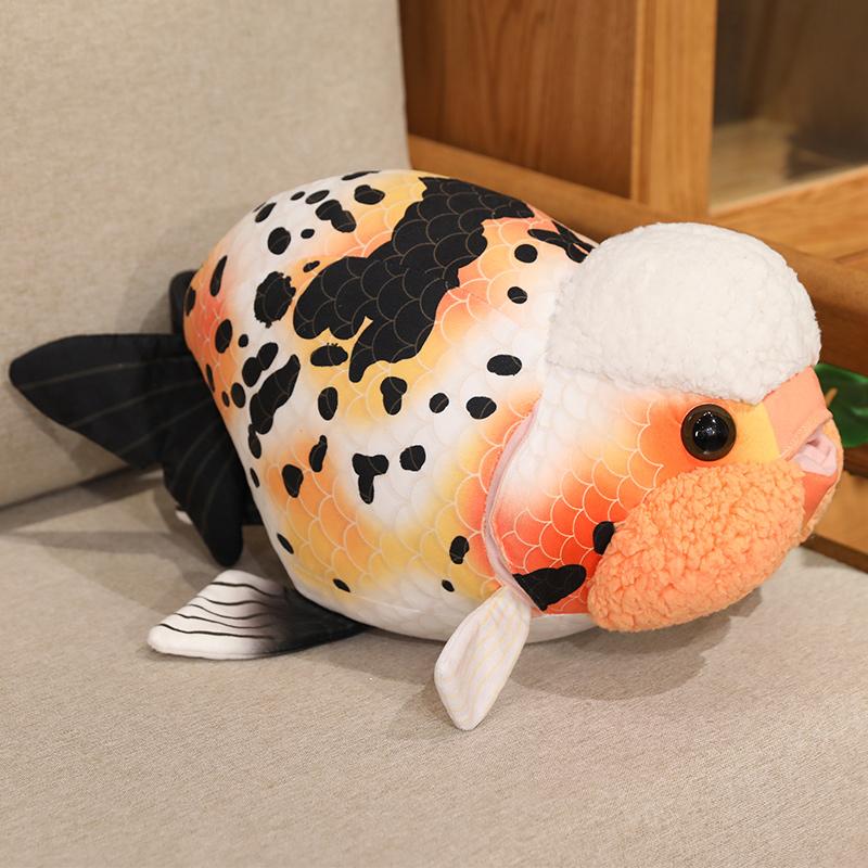

50cm Lifelike Fish Plush Stuffed Toy Goldfish Big Head Soft Pillow for Zoo Park Souvenir Lovely Lan Shou Animal Plushie about 50cm