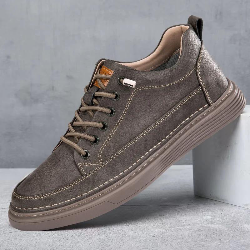 Fashion Handmade Genuine Leather Mens Shoes Design Sneakers Man Comfortable Men Casual Shoes Outdoor Hot Sale Moccasins Driving Shoes