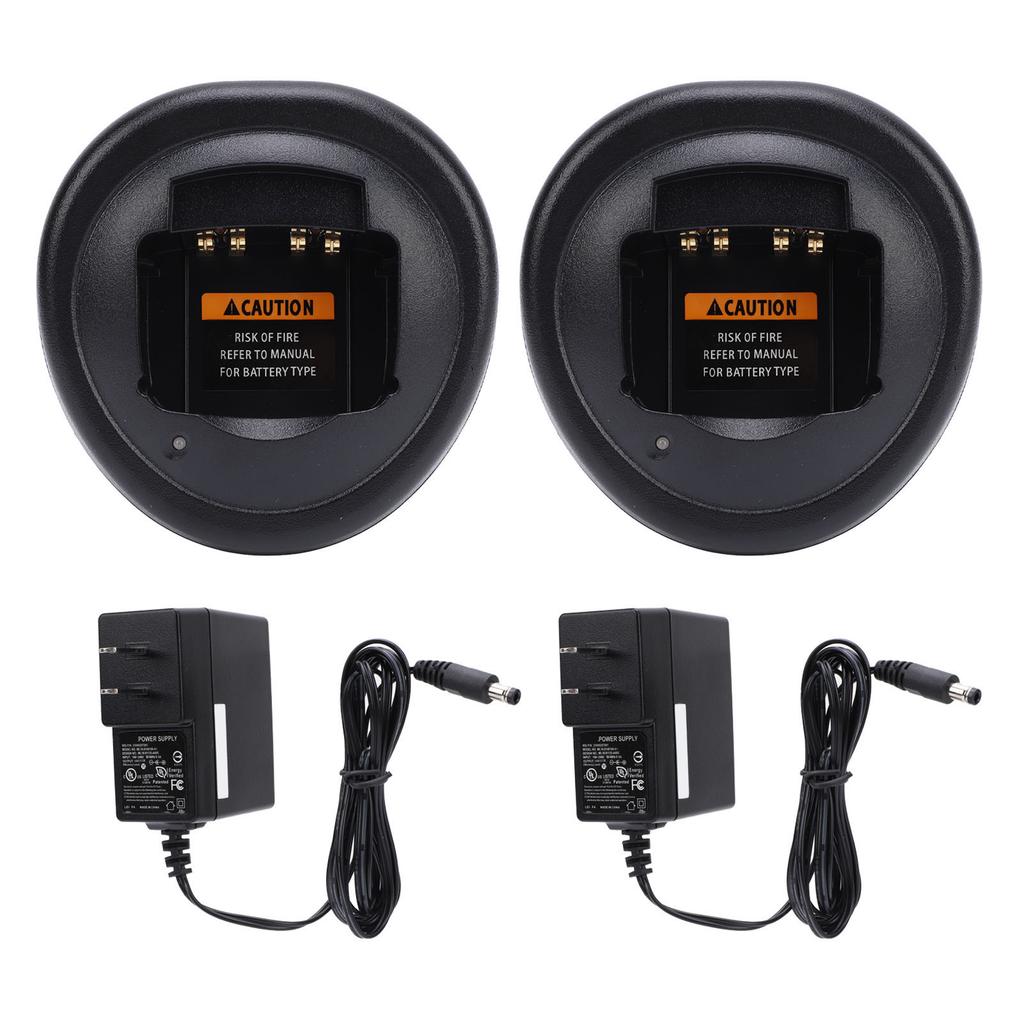 2PCS Two Way Radio Battery Charger ABS Two Way Talk Radio Replacement Charger Base Adapter for