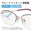 Progressive Multifocal Reading Blue Light UV Made In for Reading and Computer 300 [CEETOL] Women's Glasses, Stylish, Ultra-lightweight, Half-rim, Cut,