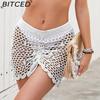 BITCED Beachwear Crochet Skirt Sexy Bikini Skirt Shell-Embellished Skirt Sheer Skirt
