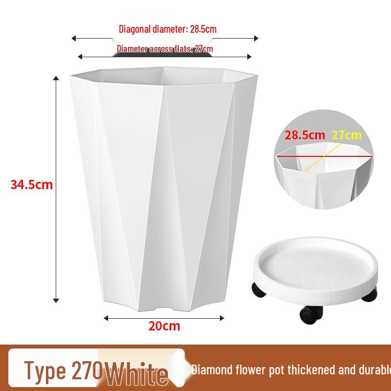 Large Plastic Flower Pot for Bonsai & Indoor Plants - Money Tree, Dragon Blood Tree, Bird of Paradise