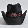 Słomkowe Kapelusze w Stylu Zachodnim dla Mężczyzn Kobiet Vintage Zwijane Brzegi Kapelusz Cowgirl Jazzowy Letni Plażowy Kapelusz Przeciwsłoneczny Sombrero Homebre