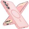 Phone Case - BOOLING - for Samsung Galaxy S25 FE - with Magnetic Circle Camera Film - Pink
