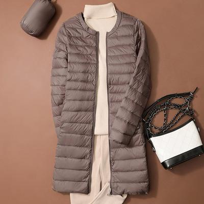 Winter Duck Down Jackets Women Long Ultra Light Coat Casual Slim Black Thin Autumn Parkas