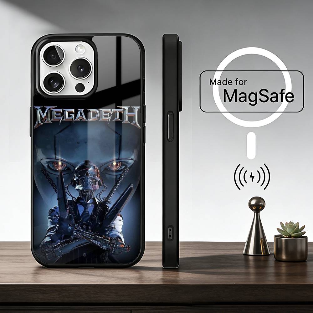 

M-Megadeth Band Phone Case For iPhone17,16,15,14,13,12,11 Plus,Pro Max For Magsafe Wireless Charging iPhone17Air