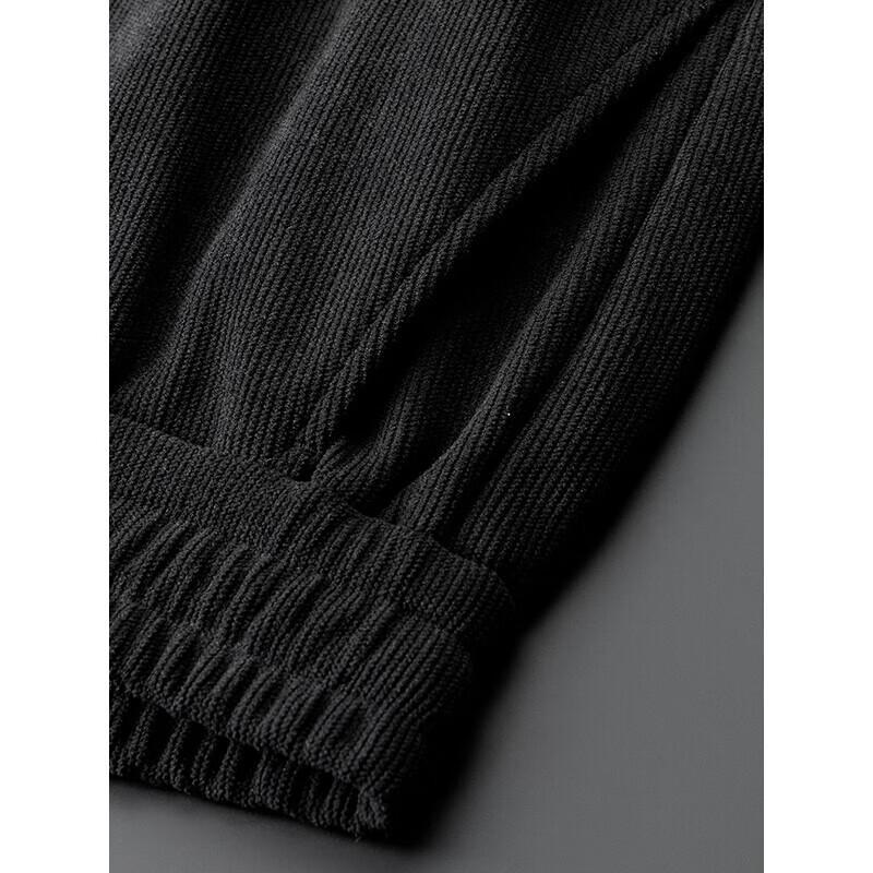 ROMON Men's Fleece-Lined Corduroy Straight-Fit Casual Pants