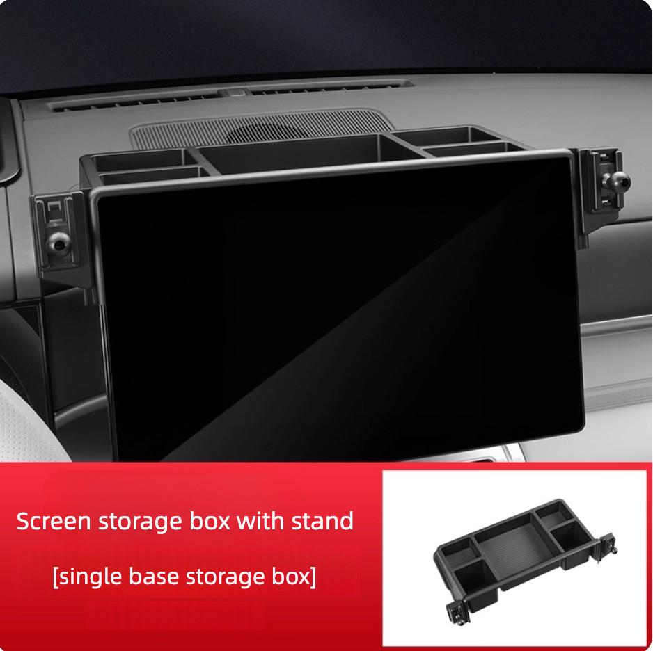 For BYD Ti 7 Titanium 7 2025 2026 Car Navigation Holder Screen Fixed Storage Box Interior Modification Upgrade Parts