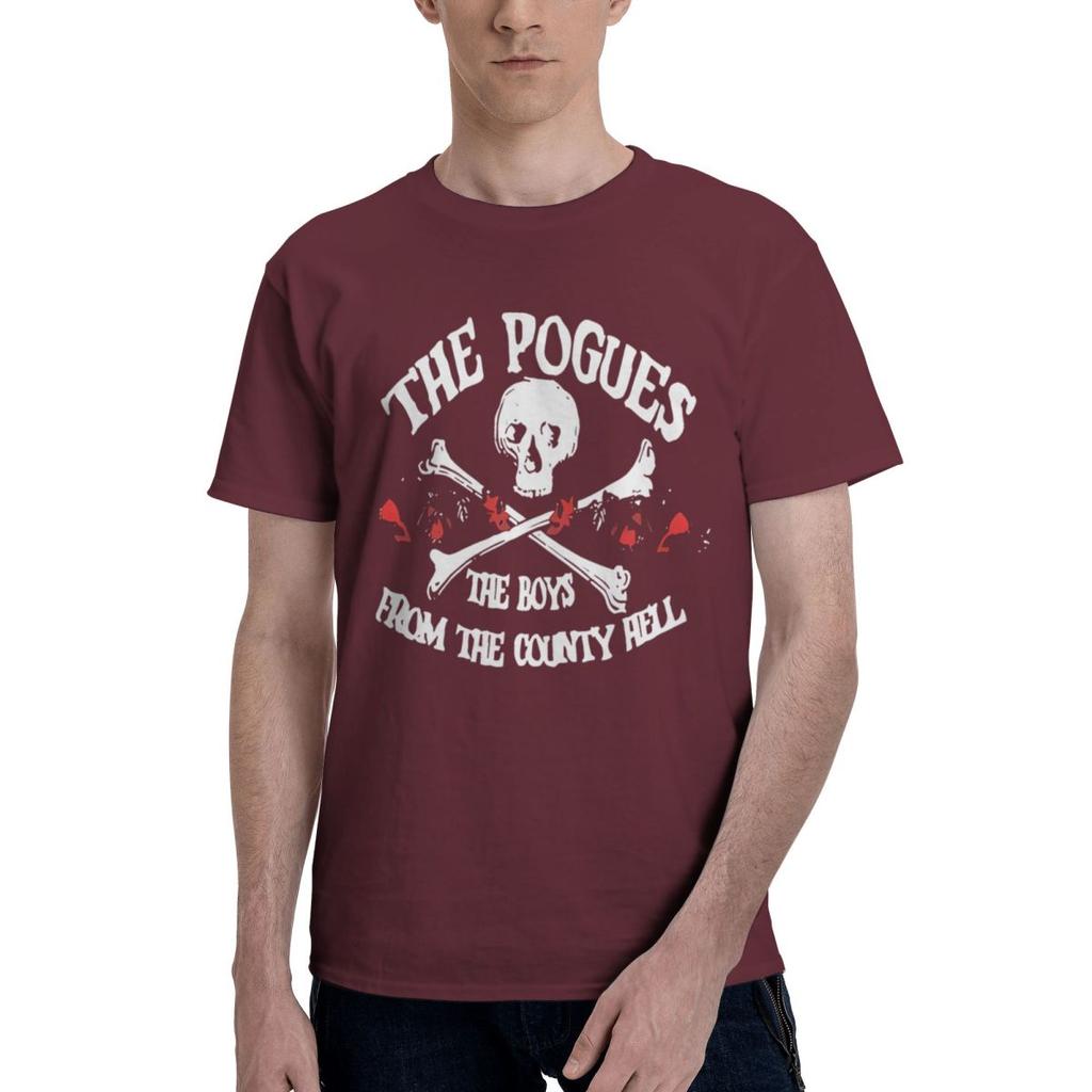 Music The Pogues Punk Band Merchandise 100 Cotton Casual Breathable Confortable Summer Football Shirts 2025 T Shirt Men