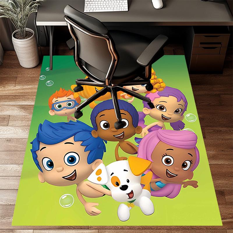 1pc Bubble guppies Design Printed Area Rug Carpet for Bedroom Living Room Home Decor Rugs Mat Non Slip Mat Rug for Bedside
