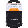 Roland PCS-5-TRA V-Drums Pad/Cymbal Trigger Cable, 1.5m, L-Shaped, Straight, for Analog Connection