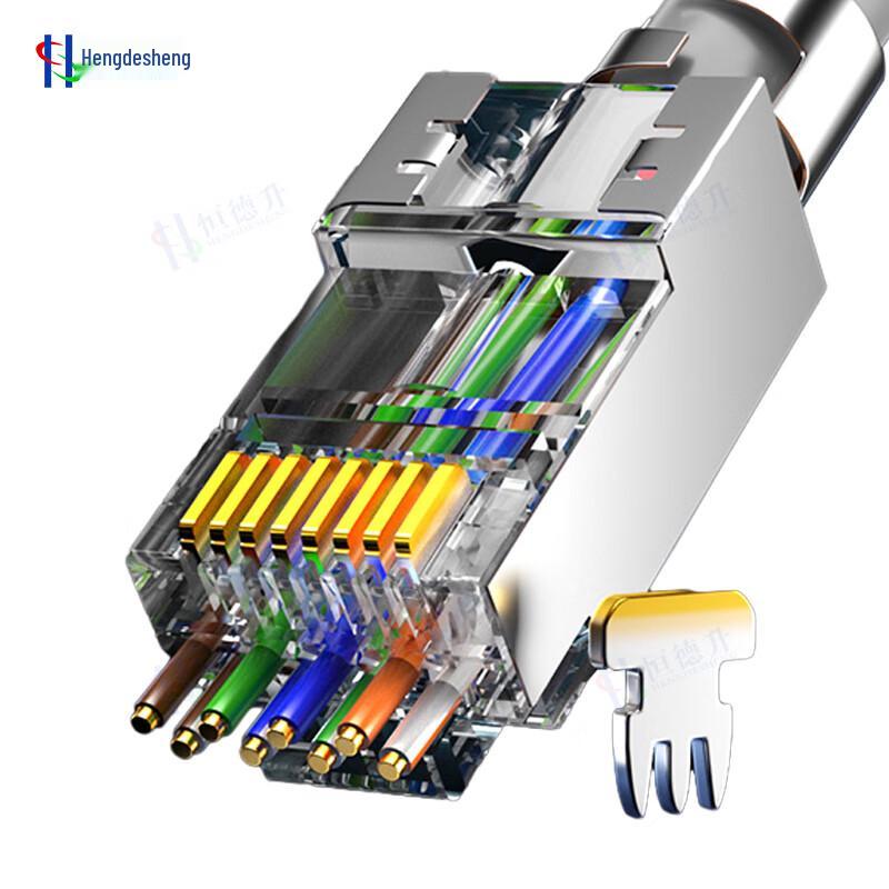 Hendesheng Cat 6A Shielded RJ45 Pass-Through Connectors