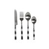 Cutlery - DKD Home Decor - Black Silver - 16 Pieces - Resin - Stainless Steel