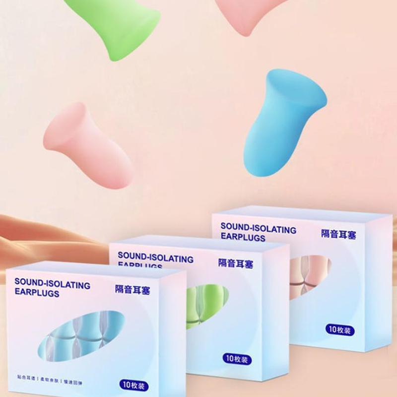 Waist Shaped Earplugs 4/10PCS Noise Reduction Sleep Anti Sound Insulation Music Protection Foam for Sleeping