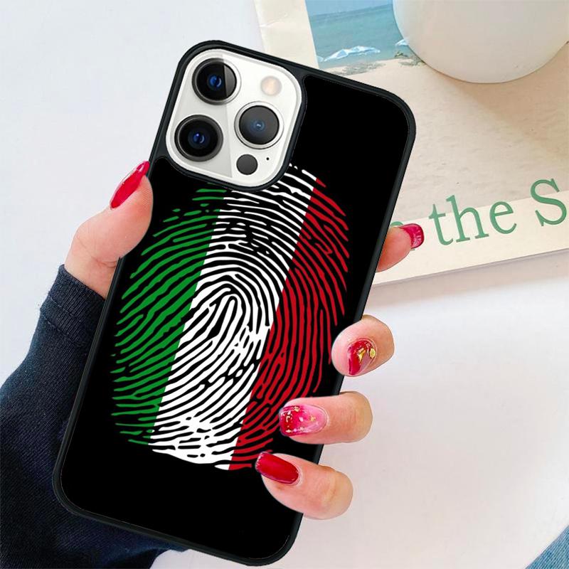 

National Flag fingerprint Phone Case For iPhone 17 Air 16 pro max 15 14 plus 12 13 Soft Bumper Shell Cover coque iPhone 14pro max