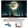 Background banner 1 piece a gloomy cemetery decorated with background fabric wall panels under the moonlight.zyc